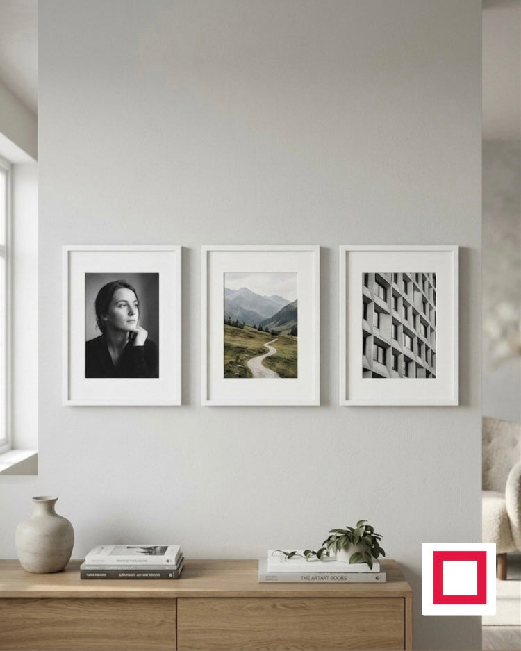 23x32 Üçlü Fotoğraf Çerçevesi – Duvar Galeri Çerçeve Seti