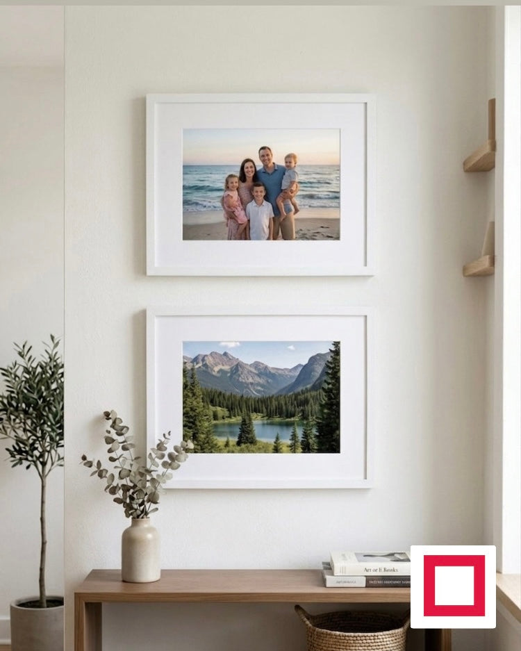 32x44 Büyük Sıralı İkili Fotoğraf Çerçevesi – Duvar Galeri Çerçeve Seti