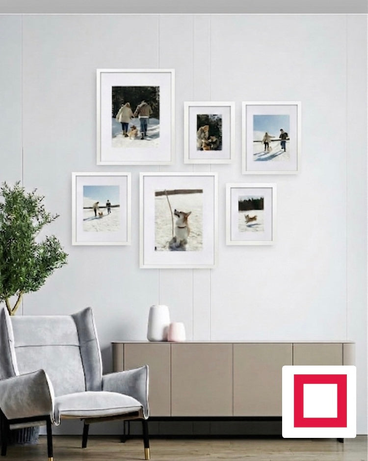 Organik Altılı Fotoğraf Çerçevesi – Duvar Galeri Çerçeve Seti