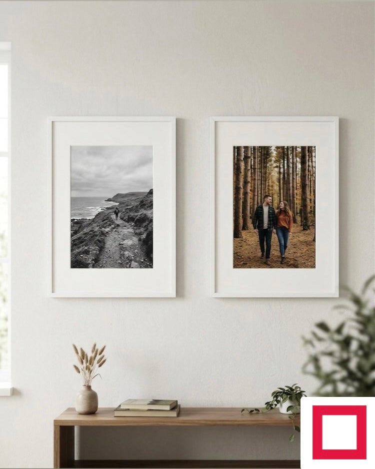 32x44 Büyük İkili Fotoğraf Çerçevesi – Duvar Galeri Çerçeve Seti