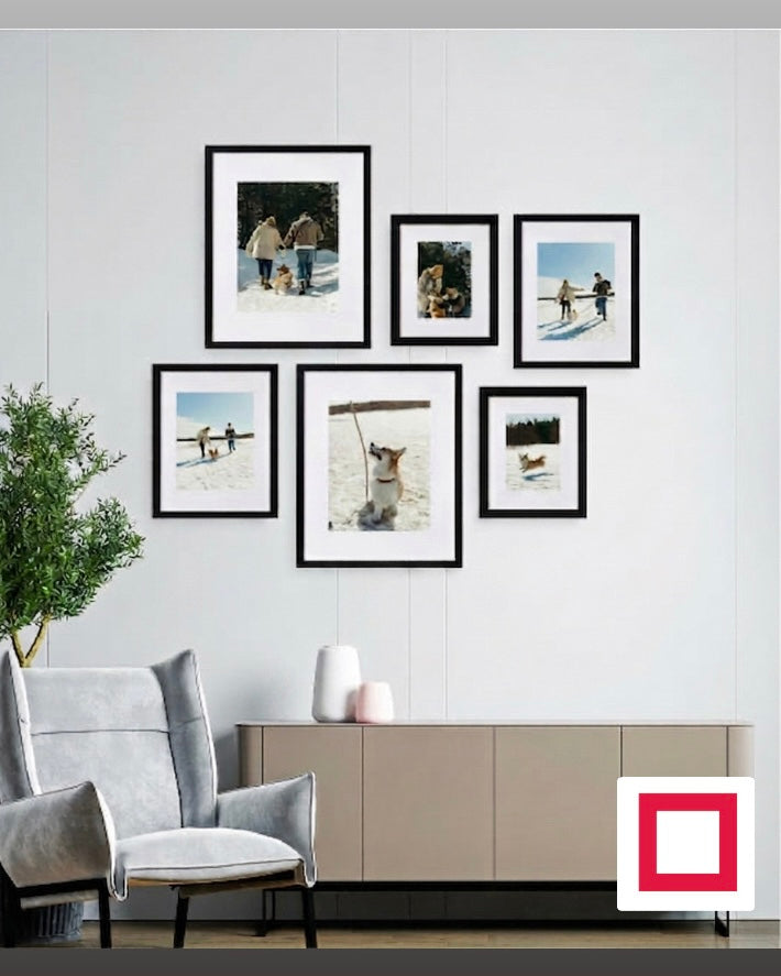 Organik Altılı Fotoğraf Çerçevesi – Duvar Galeri Çerçeve Seti