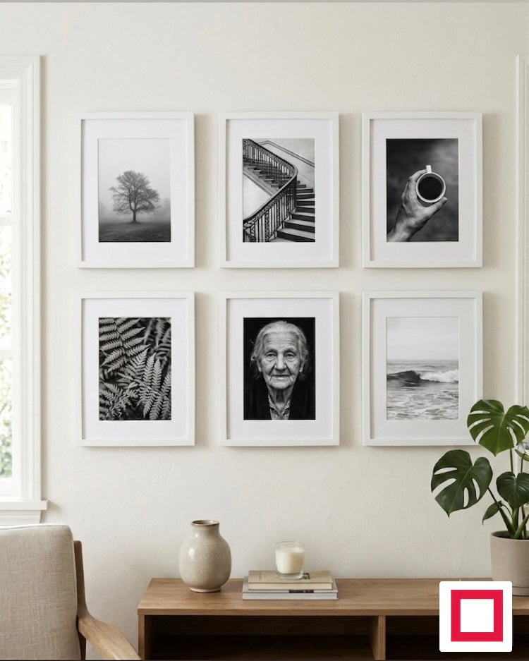 23x32 Altılı Fotoğraf Çerçevesi – Duvar Galeri Çerçeve Seti