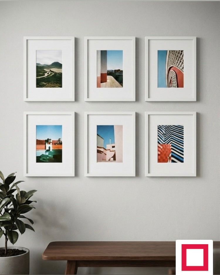 17x23 Altılı Fotoğraf Çerçevesi – Duvar Galeri Çerçeve Seti